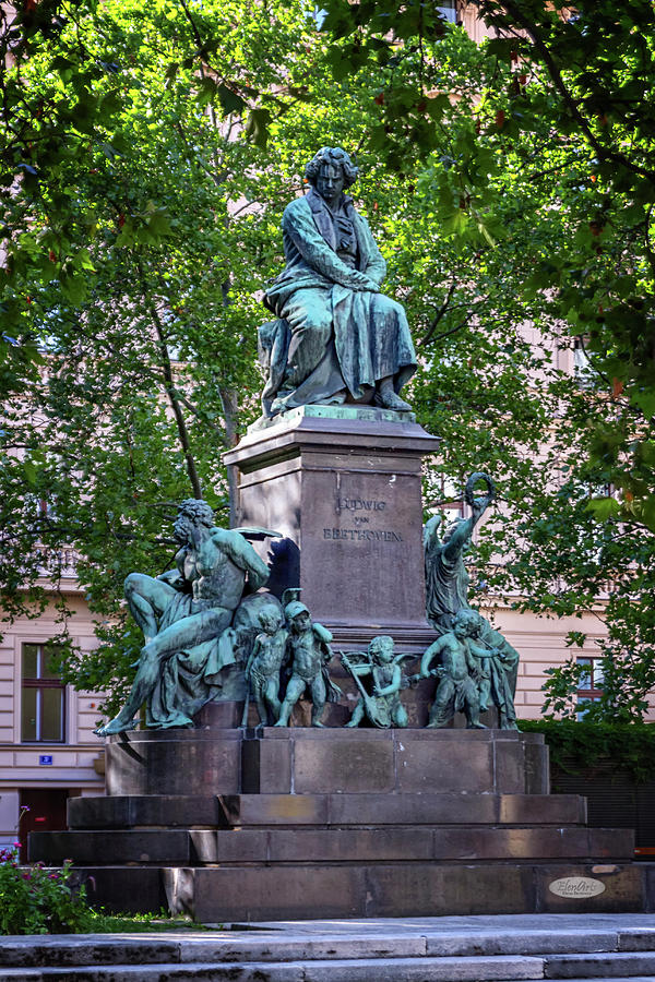 Beethoven monument on the Beethovenplatz square in Vienna, Austr ...