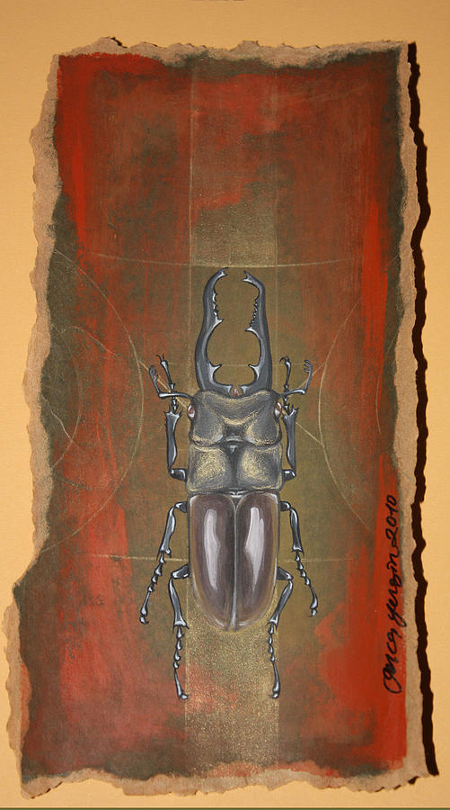 Nature Mixed Media - Beetle I by Gonca Yengin