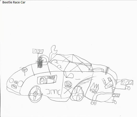 Beetle Race Car Drawing by Khajit Venkatesh - Fine Art America