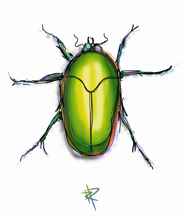 Beetle Digital Art by Russell Pierce