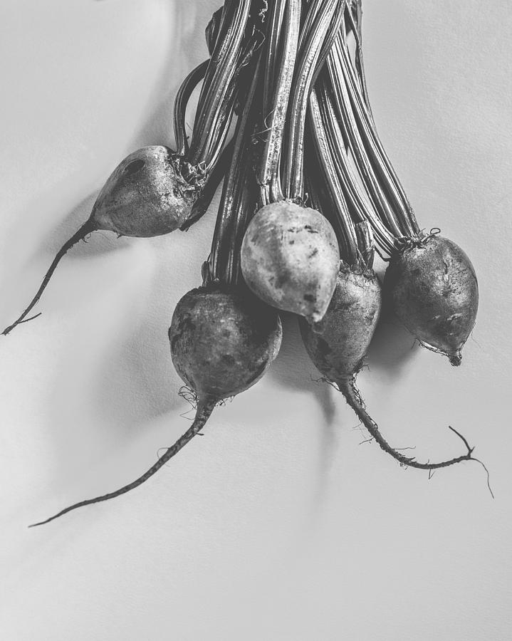 Beetroot Photograph - Beetroots in Monochrome by Kate Morton