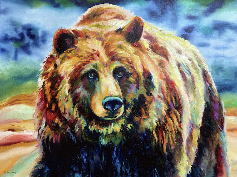Bear Painting - Before The Catch by Robert and Jill Pankey