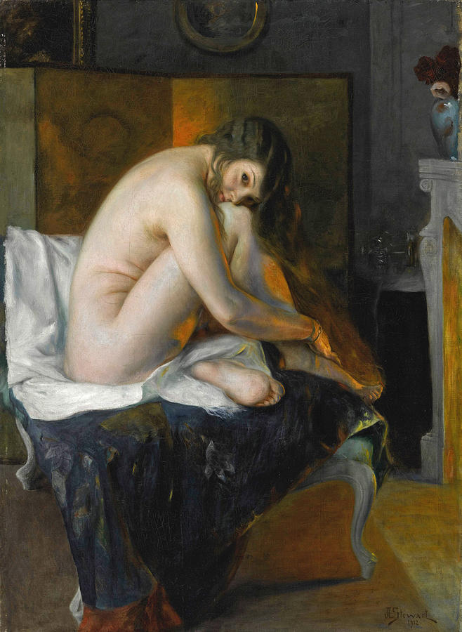 Before the Fire Painting by Julius LeBlanc Stewart Before the Fire Painting by Julius LeBlanc Stewart