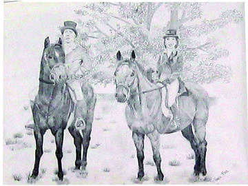 Foxhunt Drawing - Before The Hunt by Navah Ross Foxhunt Drawing - Before The Hunt by Navah Ross