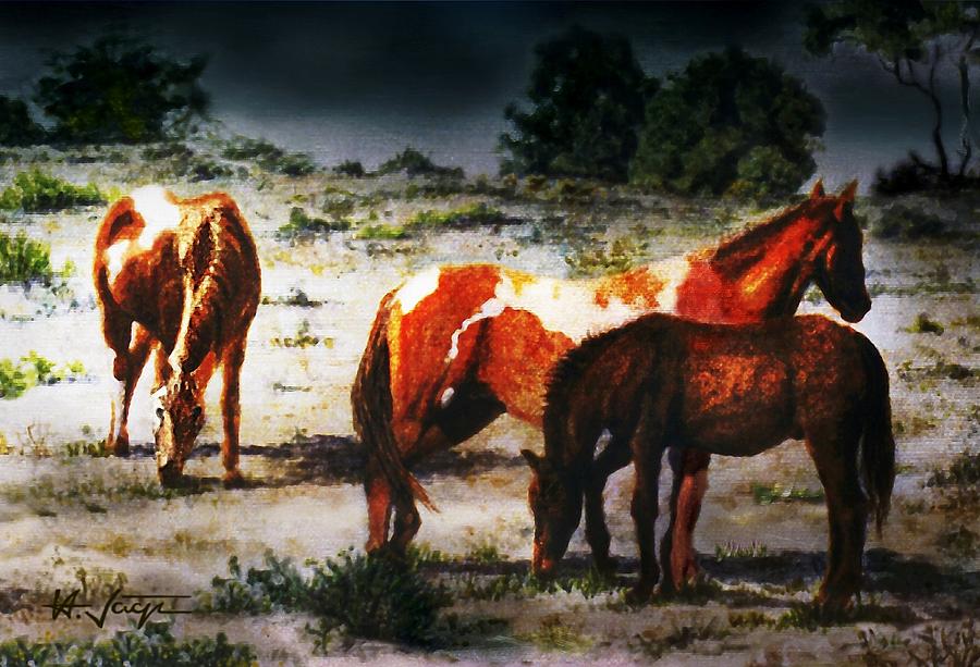 Horse Painting - Before  the  Storm by Hartmut Jager
