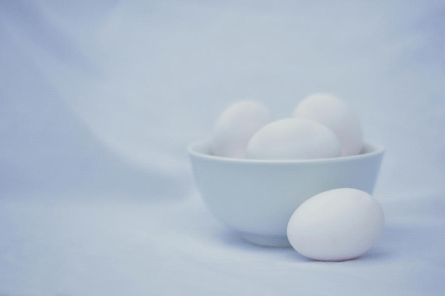 Beginnings - Eggs and Bowl - Still Life Photograph by Nikolyn McDonald