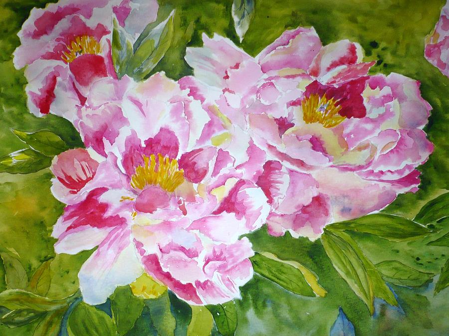 Begonias Painting by Yael Eylat-Tanaka