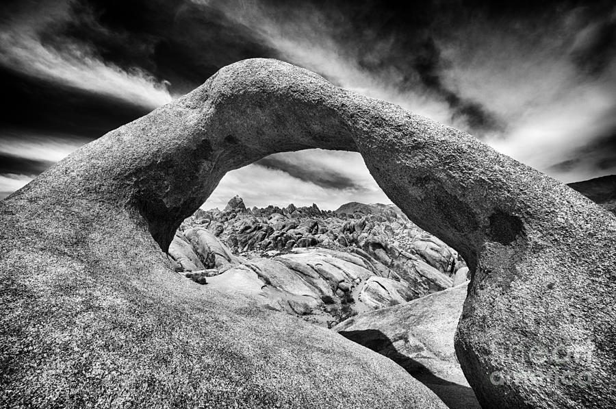Behind The Arch In Monochrome Photograph by Mimi Ditchie