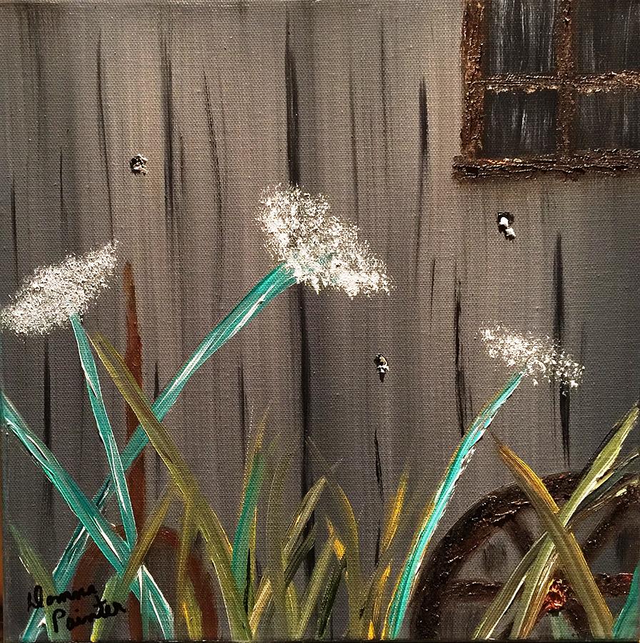 Behind the Barn 2 Painting by Donna Painter