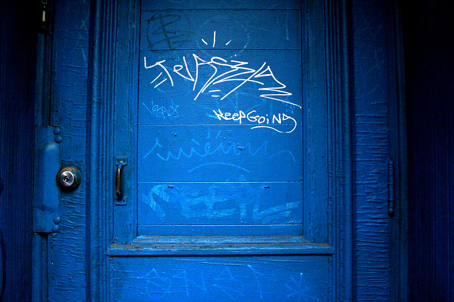 Behind The Blue Door Photograph by Kreddible Trout