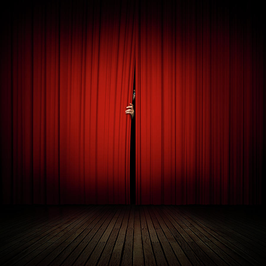 Curtain Digital Art - Behind the Curtain by Zoltan Toth