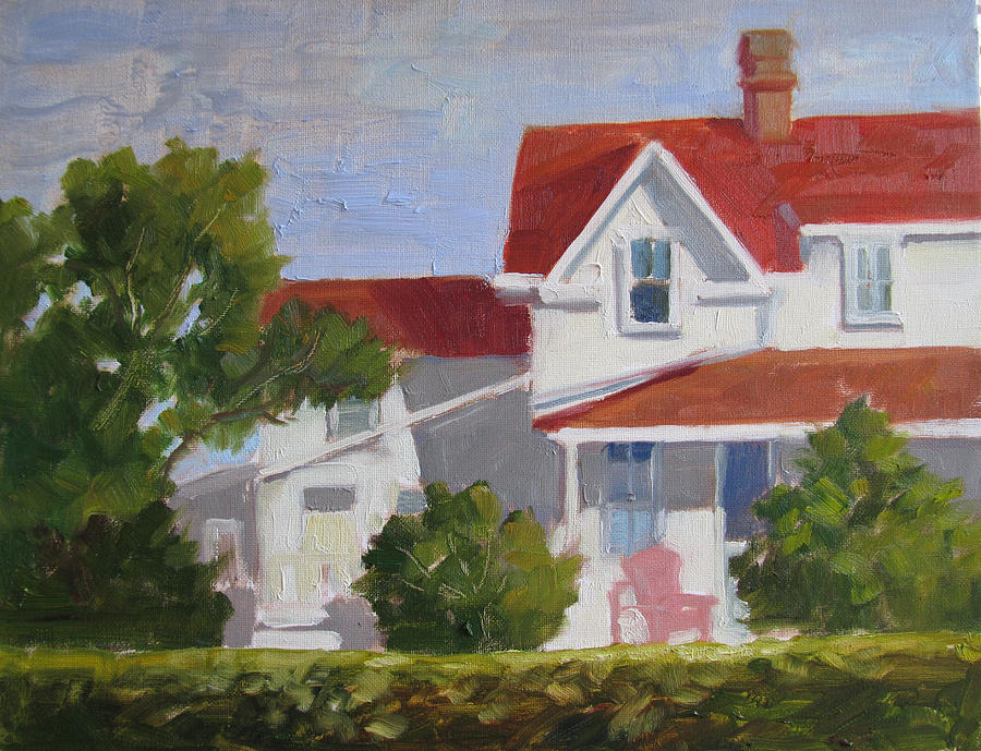 Behind the Hedge Painting by Sharon Lehman