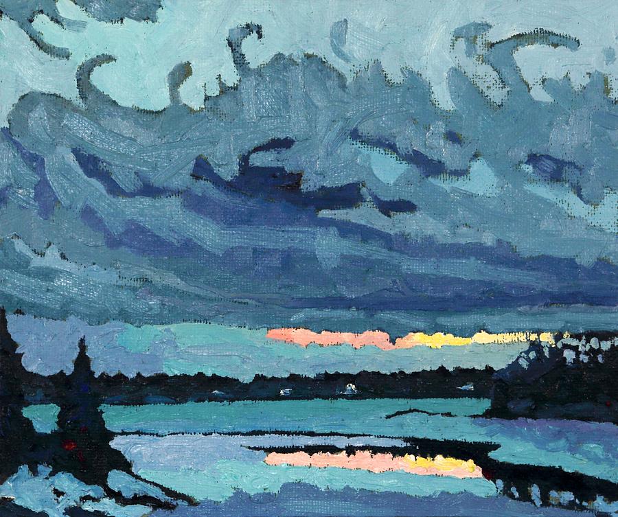 Winter Painting - Behind the January Cold Front by Phil Chadwick