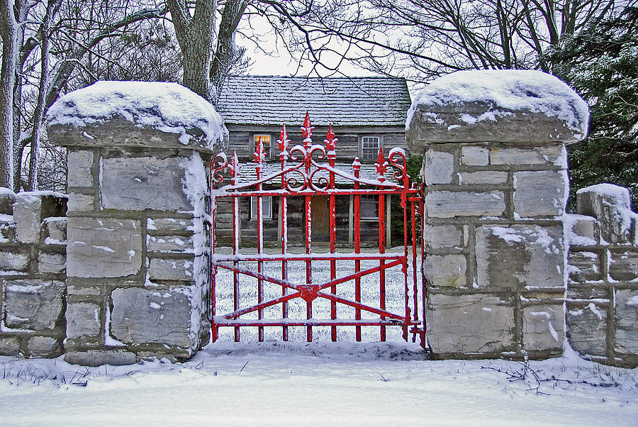 Behind the Red Gate Photograph by Rebecca Higgins