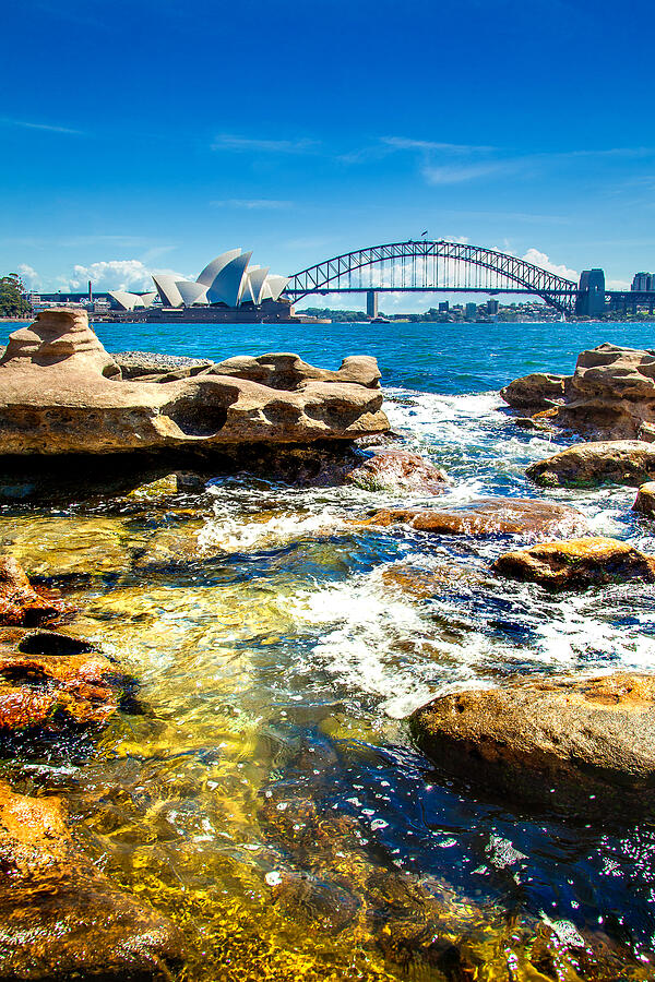 Sydney Skyline Photograph - Behind The Rocks by Az Jackson