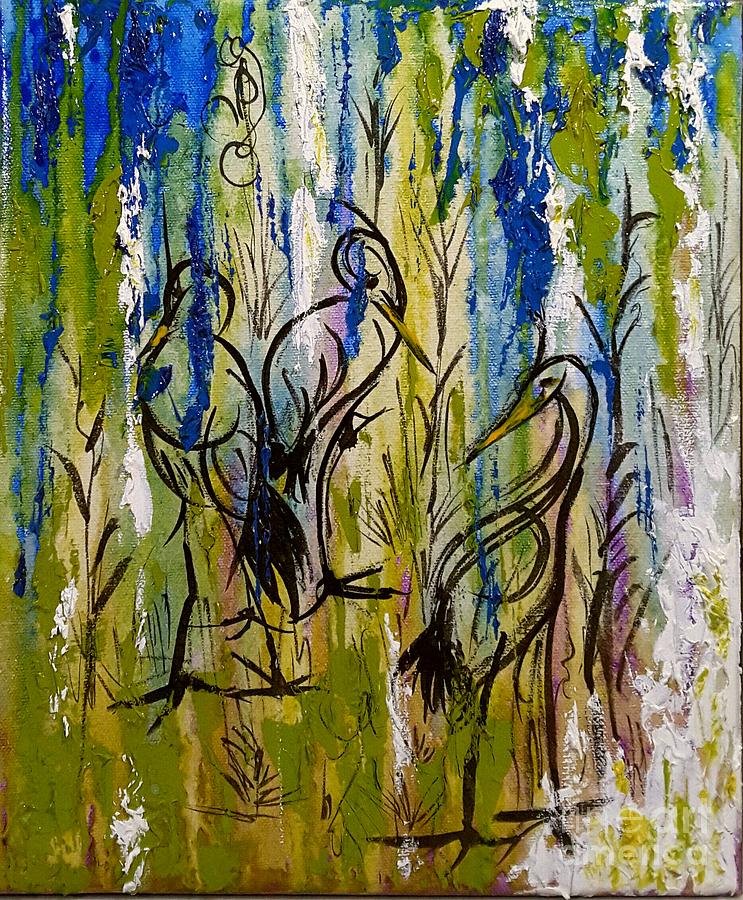 Behind The Willow Tree Painting