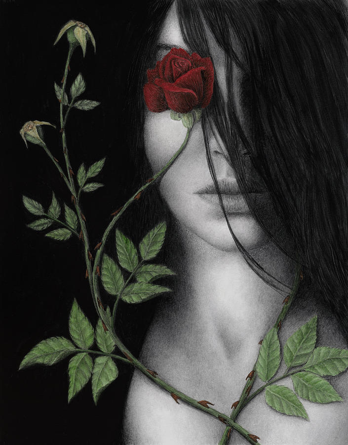 Goth Painting - Behind What Beholds The Eye by Pat Erickson Goth Painting - Behind What Beholds The Eye by Pat Erickson