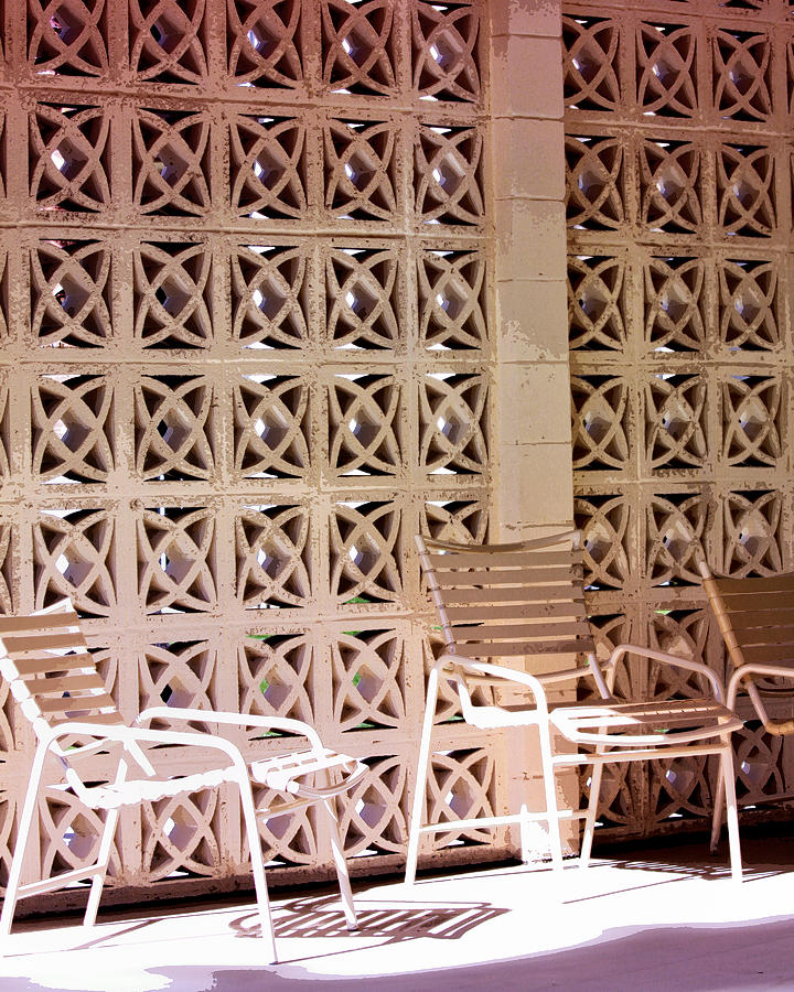 BEIGE CHAIRS Palm Springs Photograph by William Dey