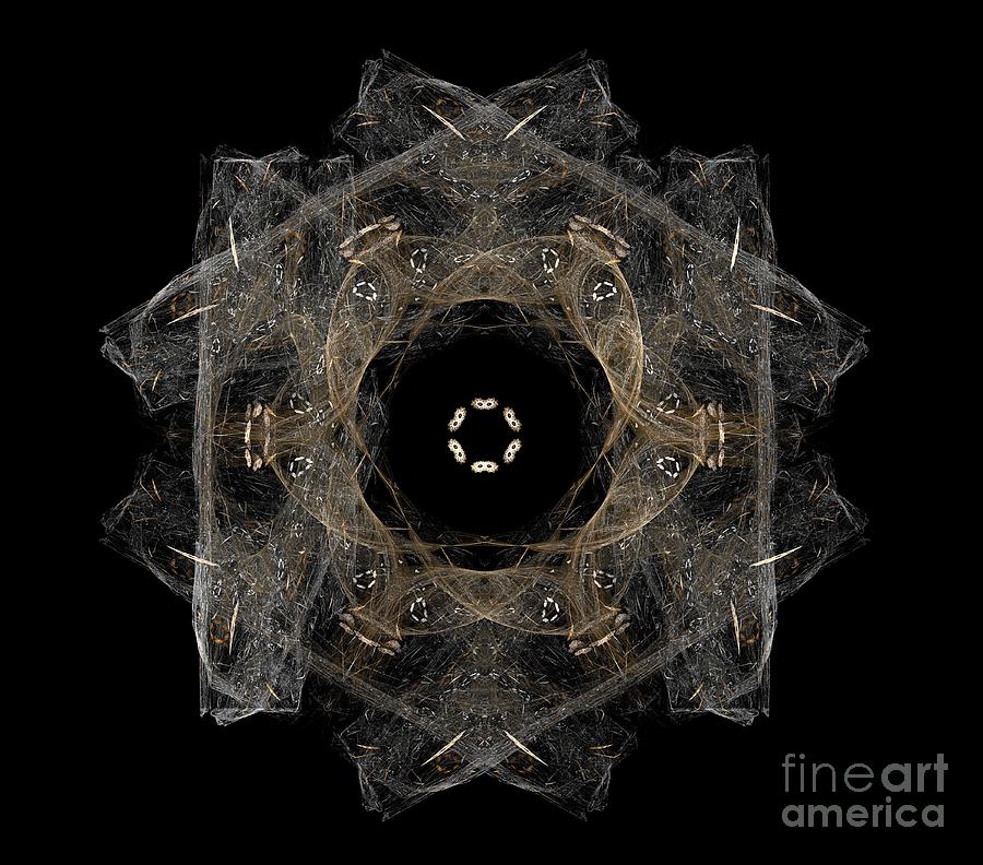 Abstract Digital Art - Beige Crystal by Kim Sy Ok