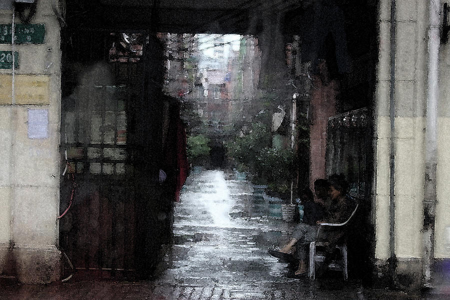 Beijing Alley Digital Art by Xine Segalas