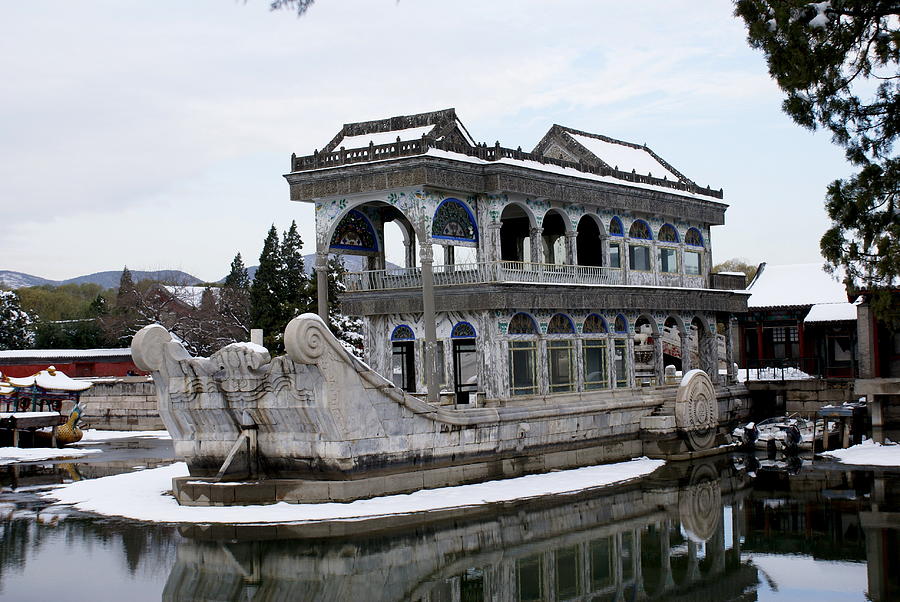 Beijing Summer Palace 2 The Marble Boat Photograph by Padamvir Singh