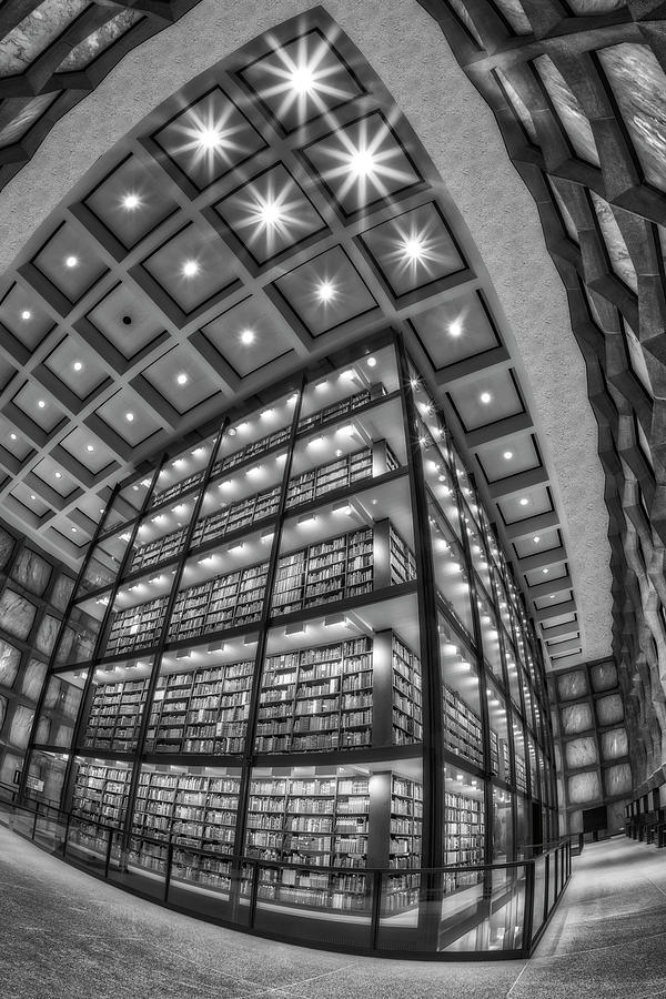 Beinecke Rare Book and Manuscript Library II BW Photograph by Susan Candelario