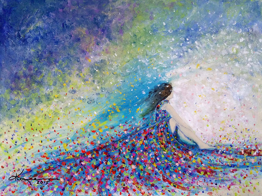 Being a Woman - #5 In a daydream Painting by Kume Bryant
