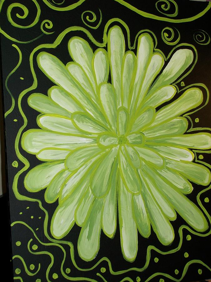Abstract Painting - Being Green by Laurette Escobar