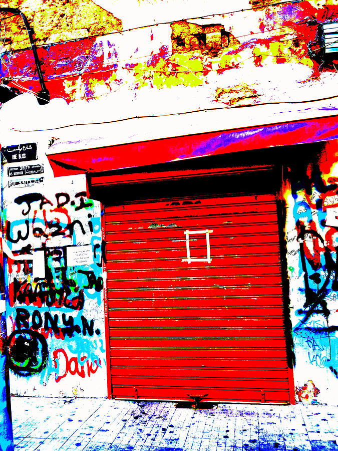 Beirut Storefront Graffitis Photograph by Funkpix Photo Hunter