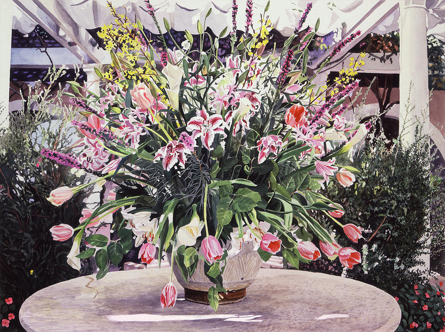 Garden Painting - Bel-air Bouquet by David Lloyd Glover