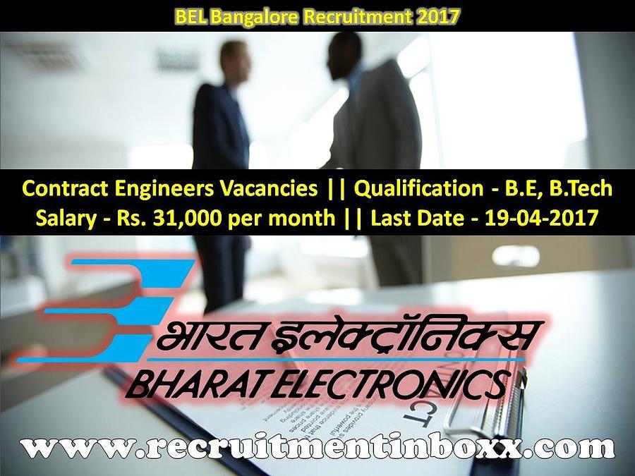 BEL Bangalore Recruitment 2017 Digital Art by Recruitment