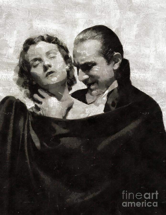 Bela Lugosi And Helen Chandler, Dracula Painting
