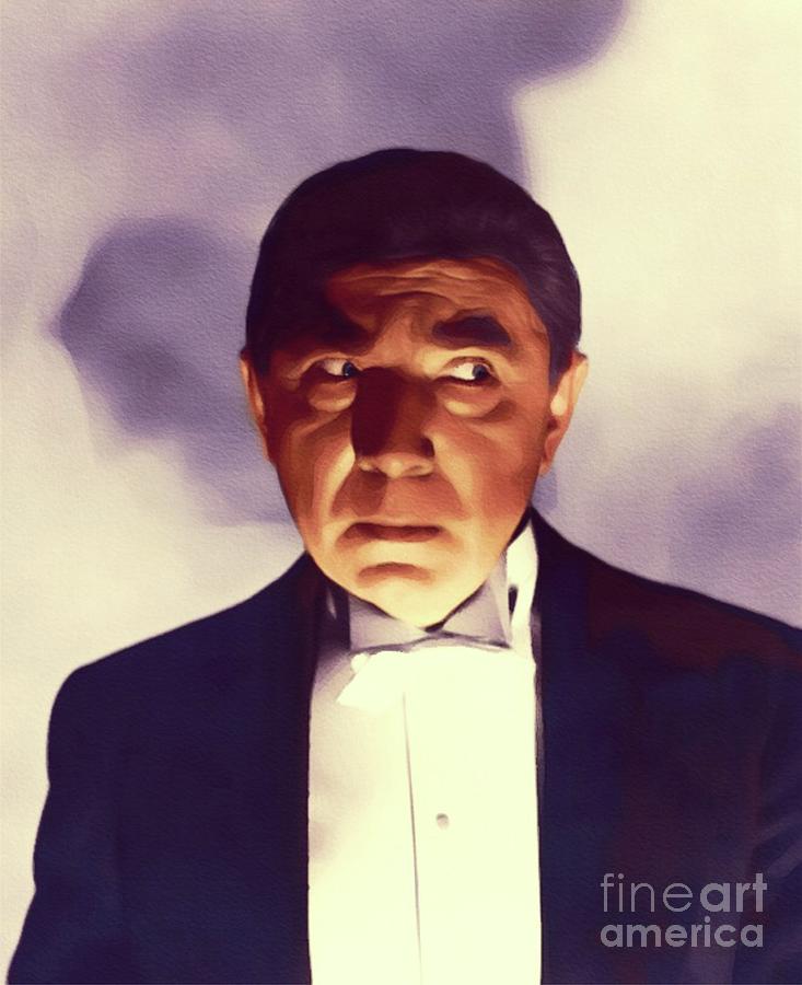 Hollywood Painting - Bela Lugosi, Vintage Hollywood Actor by Esoterica Art Agency