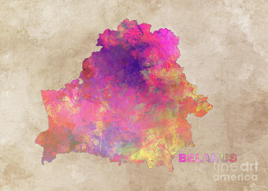 Belarus Map Digital Art
