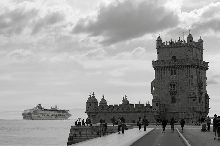 Belem and the Boat Photograph by Lorraine Devon Wilke