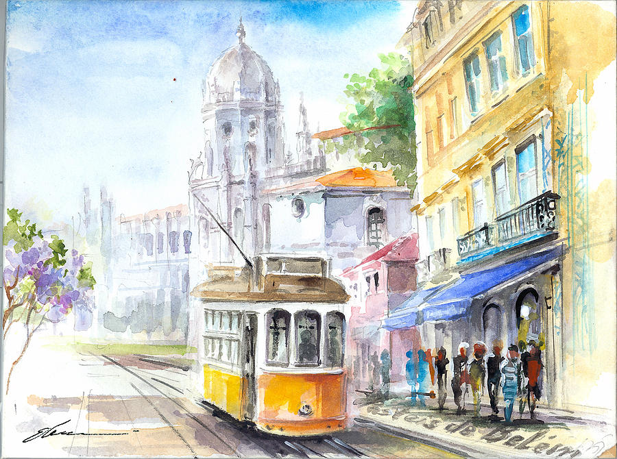 San Francisco Painting - Belem Custard Tart Cafe by Elena Petrova Gancheva
