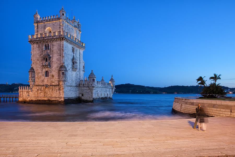 Belem Tower in Lisbon by Night Photograph by Artur Bogacki