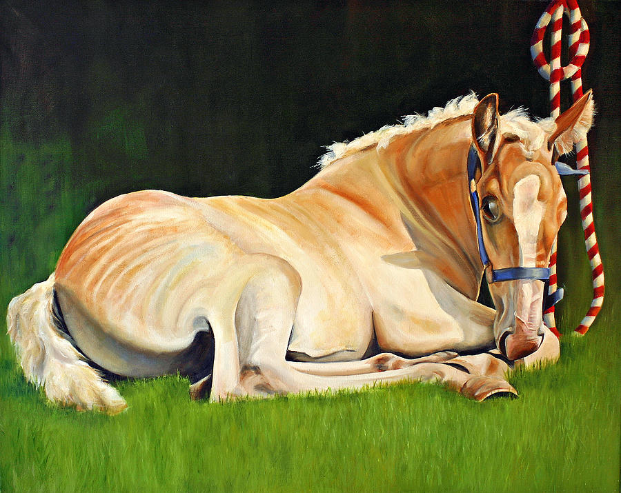 Animal Painting - Belgian Horse Foal by Toni Grote