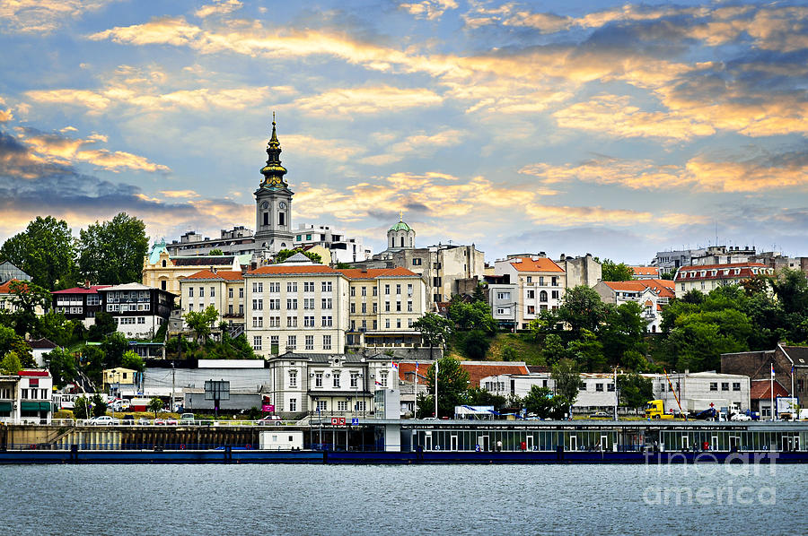 Belgrade cityscape on Danube 3 Photograph by Elena Elisseeva