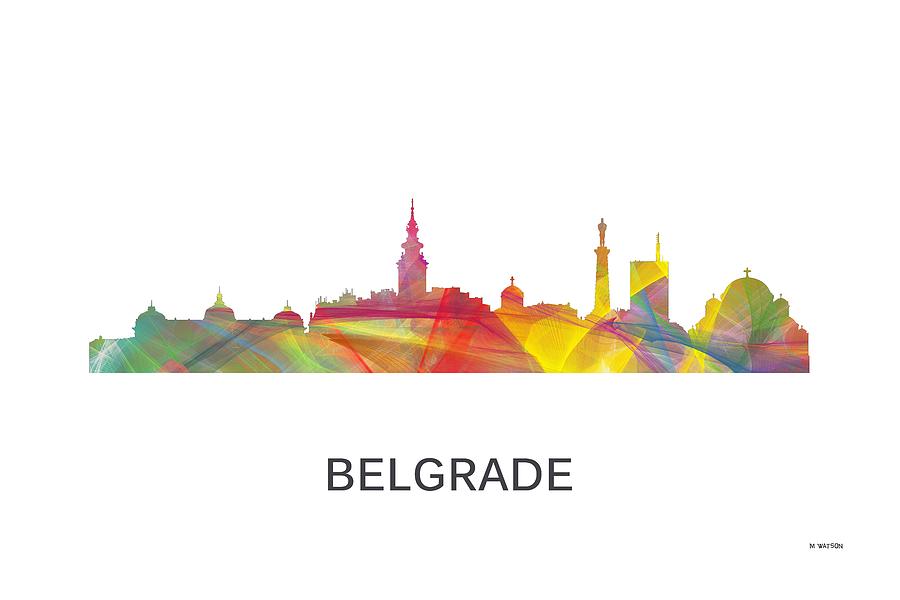 Belgrade Serbia Skyline Digital Art by Marlene Watson