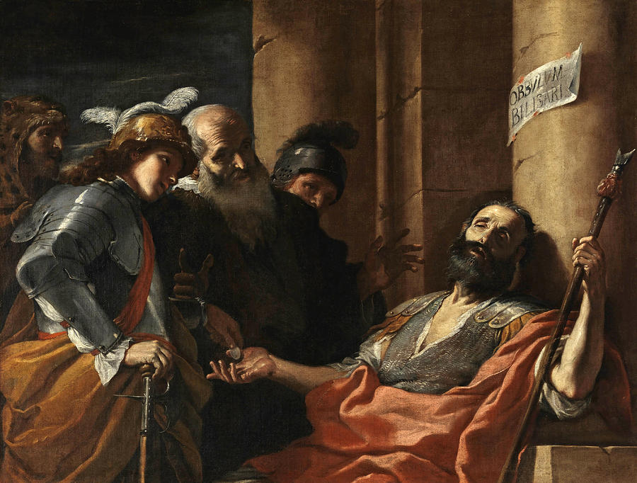 Belisarius Receiving Alms Painting by Mattia Preti