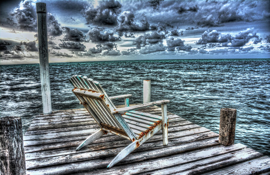 Beach Photograph - Belize Beach Chair #2 by Jim Wagner