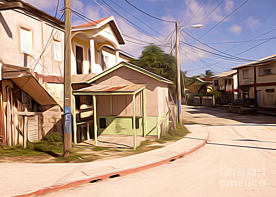 Belize - Neighborhood Corner Digital Art by Jason Freedman