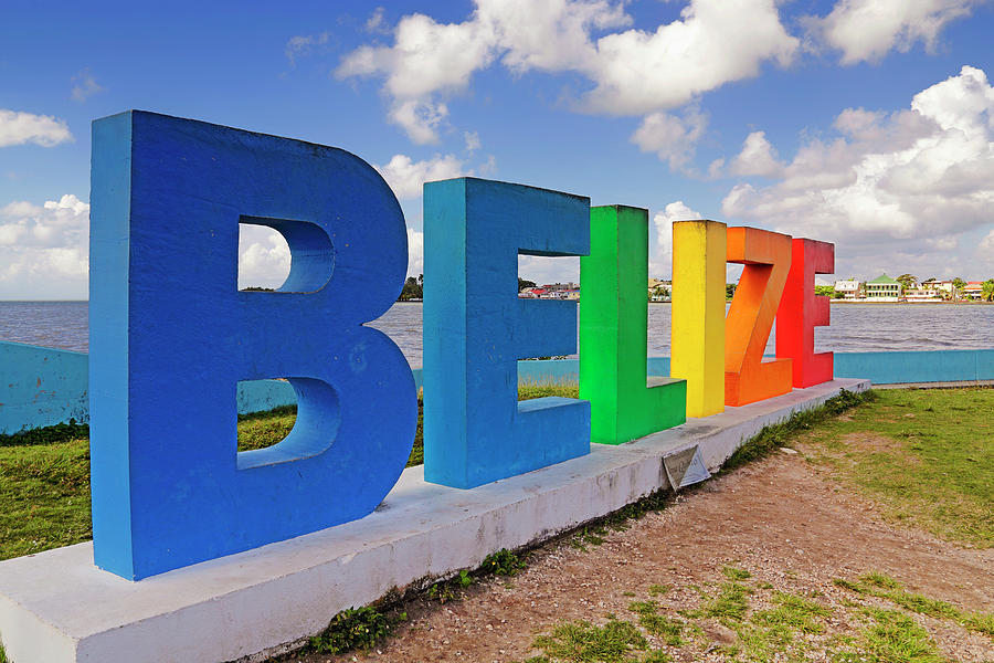Belize Sign dedicated to Lena Quinto - Fort George, Belize - Caribbean Photograph by Jason Politte