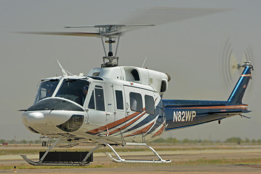 Bell 212 N82WP Phoenix-Mesa Gateway Airport Arizona April 15 2016 Photograph by Brian Lockett