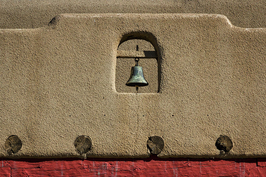 Architecture Photograph - Bell in an Adobe Wall by Stuart Litoff