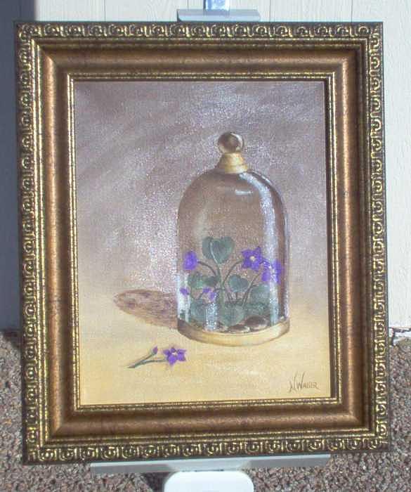 Bell Jar Painting by Nancy Waller