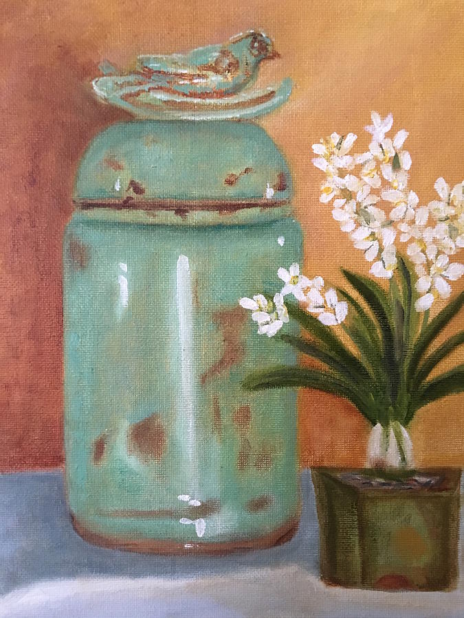 Bell Jar Painting by Sharon Schultz