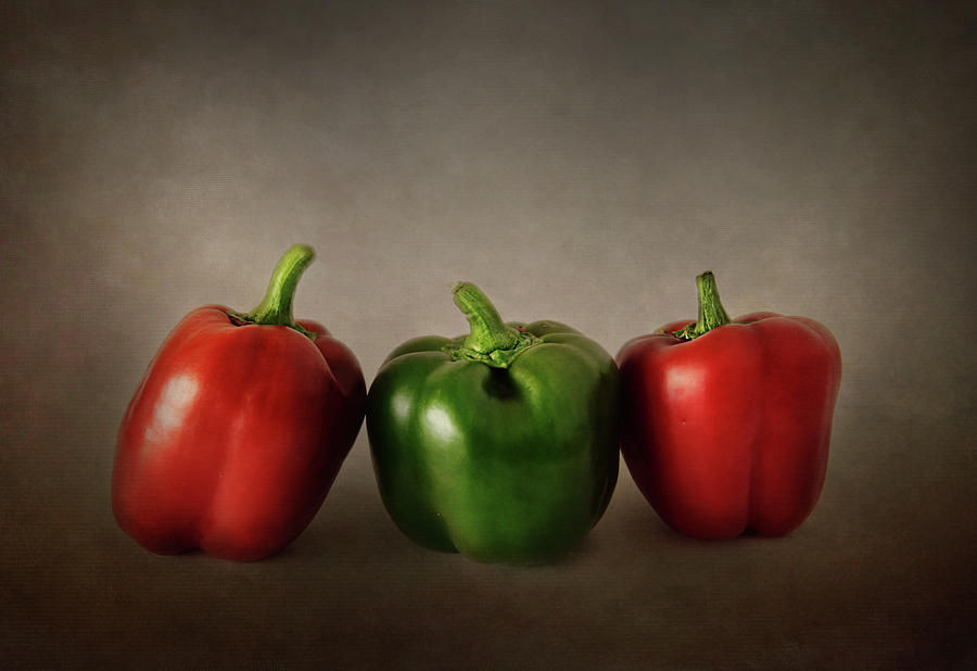 Bell Pepper Trio Photograph by David and Carol Kelly