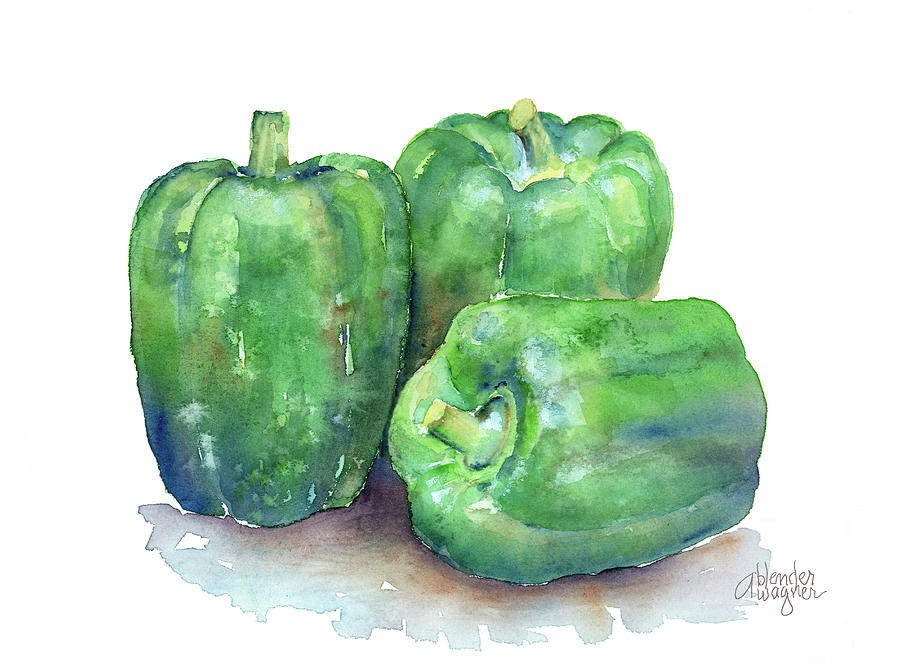 Bell Peppers Painting by Arline Wagner